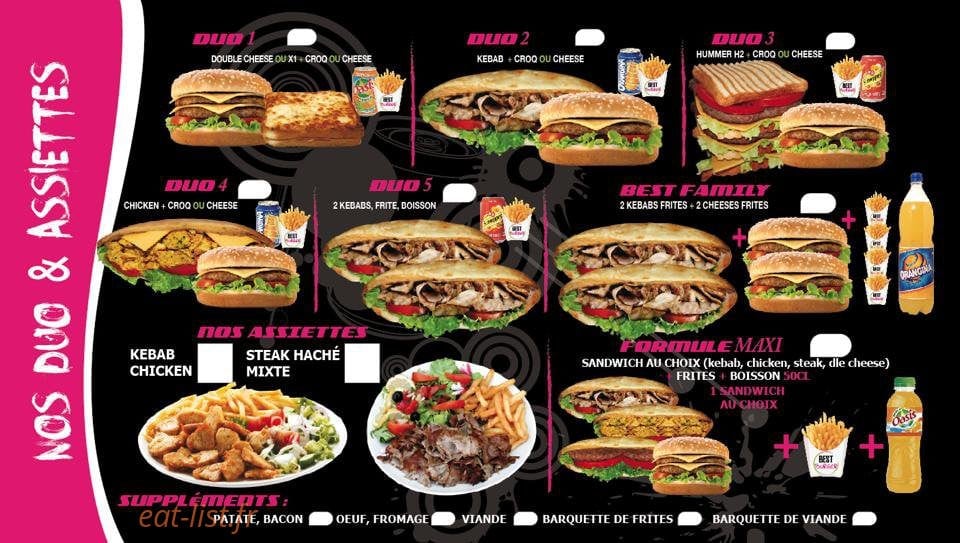 Best burger — carte page 4