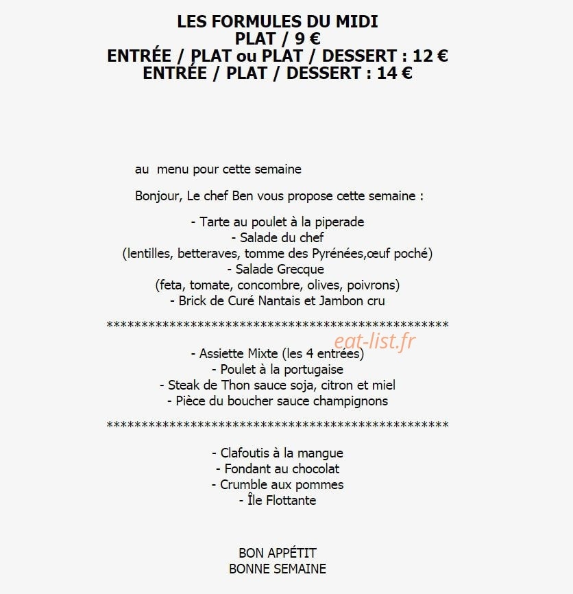 Bier Market — carte page 1
