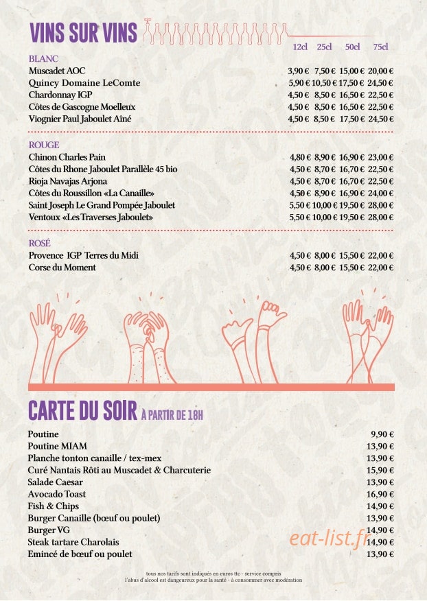 Bistro Canaille — carte page 4