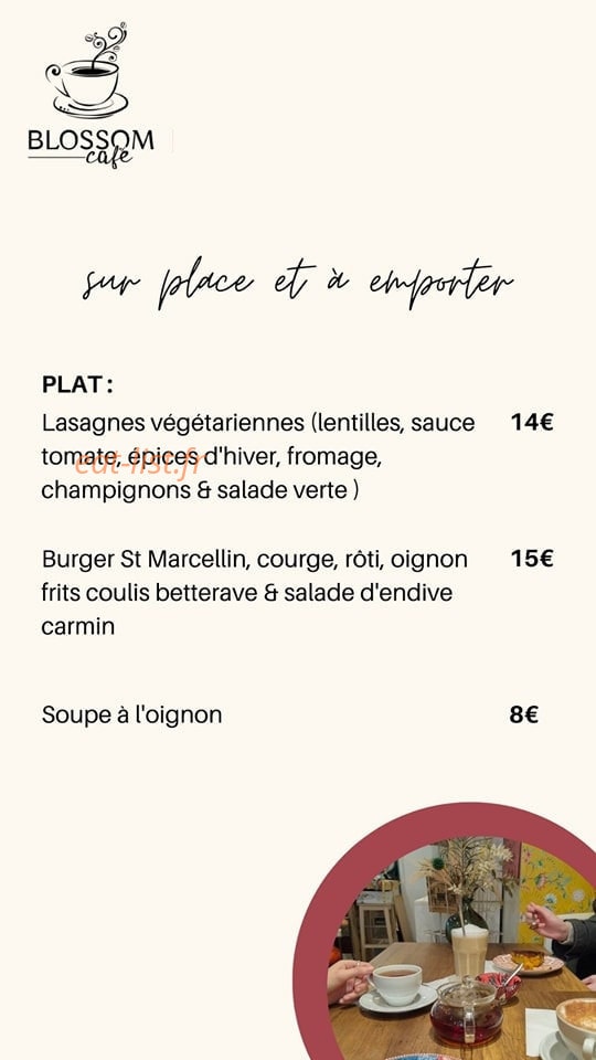 Blossom Café — carte page 2