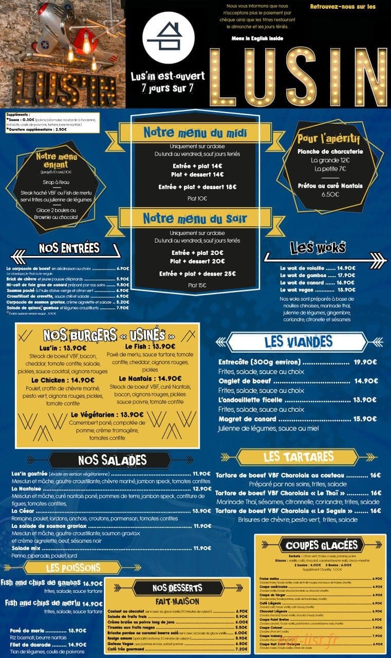 Brasserie-Lus'in — carte page 1