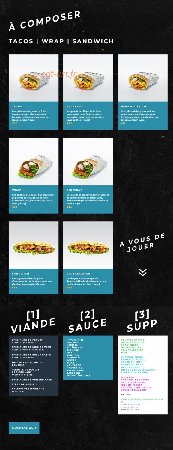 Bunch — carte page 4