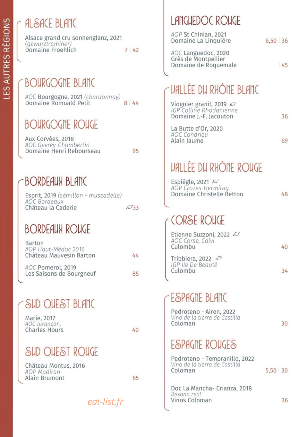 Café des Expos — carte page 8