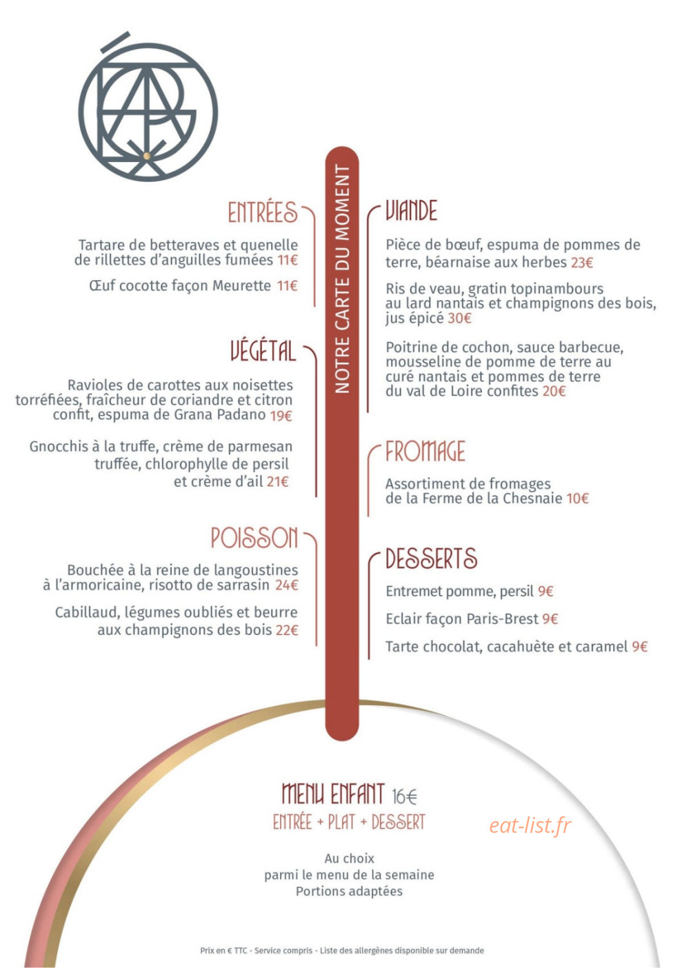 Café des Expos — carte page 1
