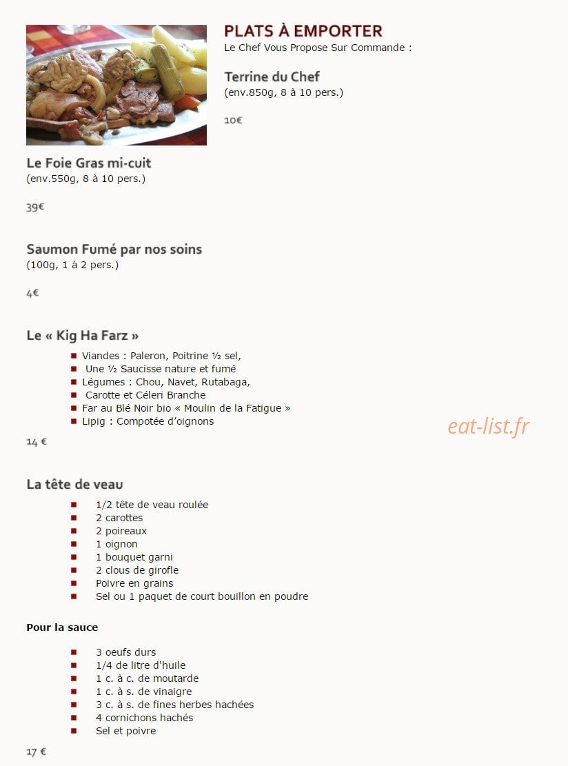 Café du marché — carte page 2