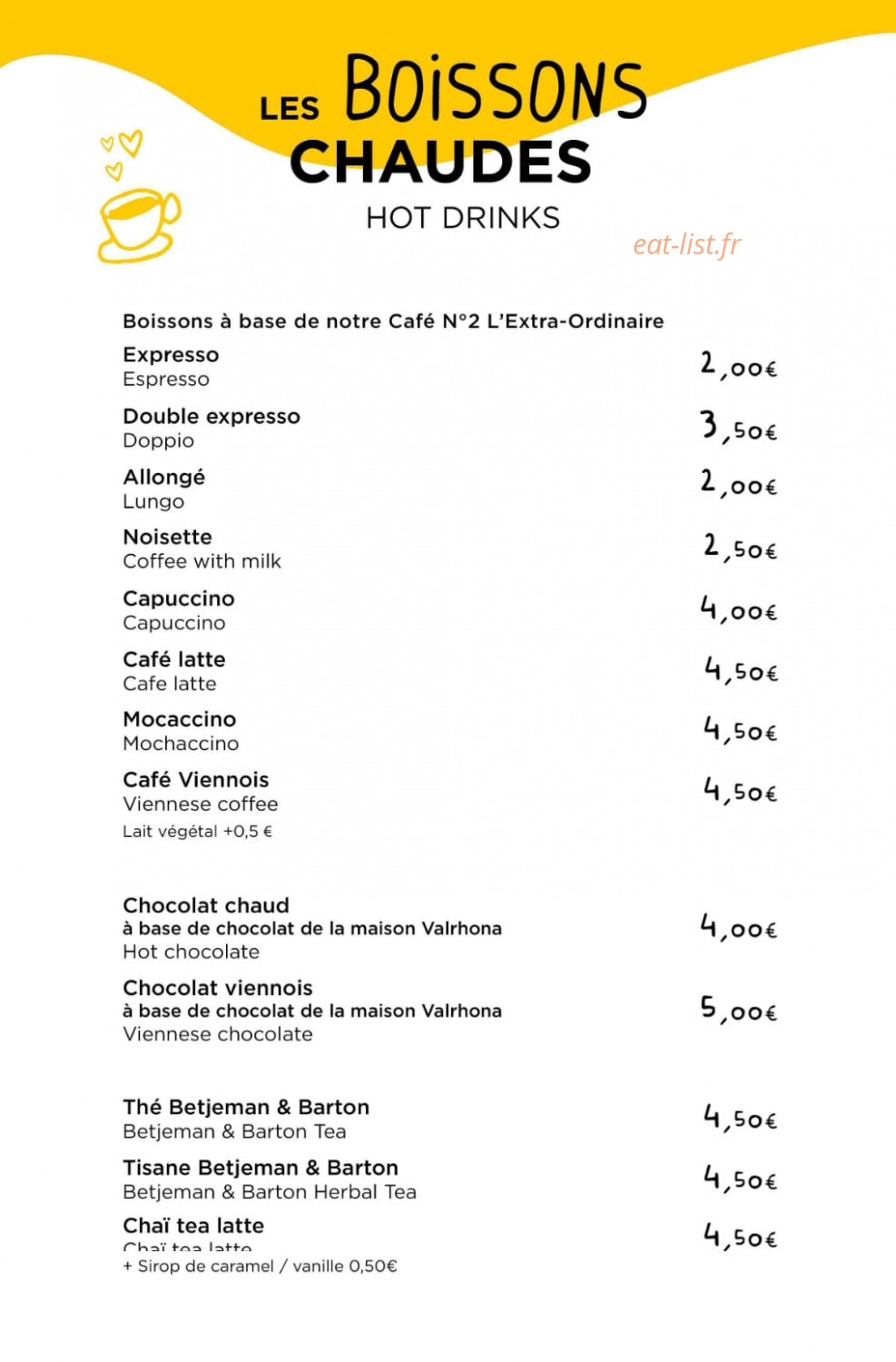 Café Joyeux — carte page 5