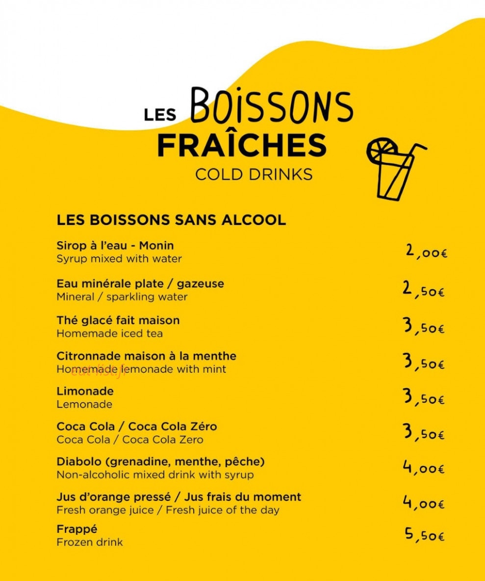 Café Joyeux — carte page 3