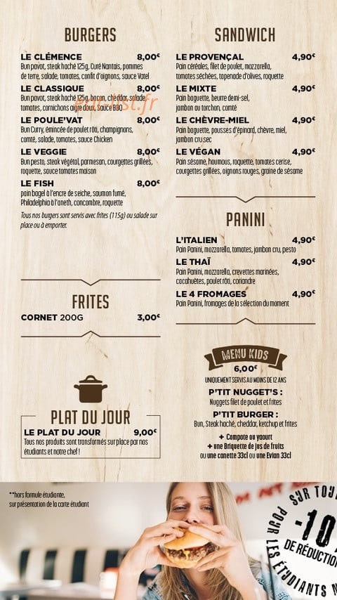 Café Vatel — carte page 2