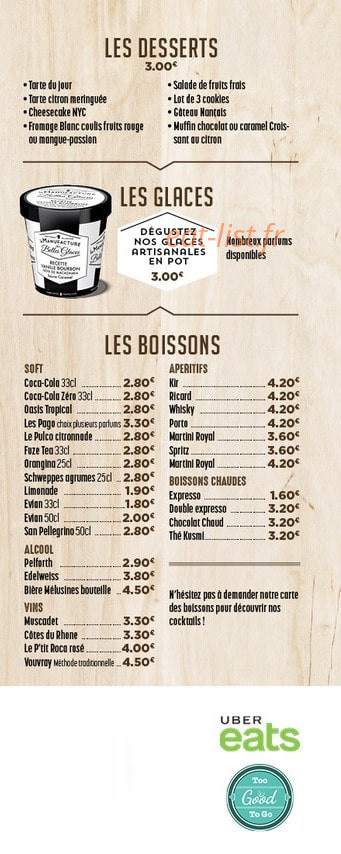 Café Vatel — carte page 4