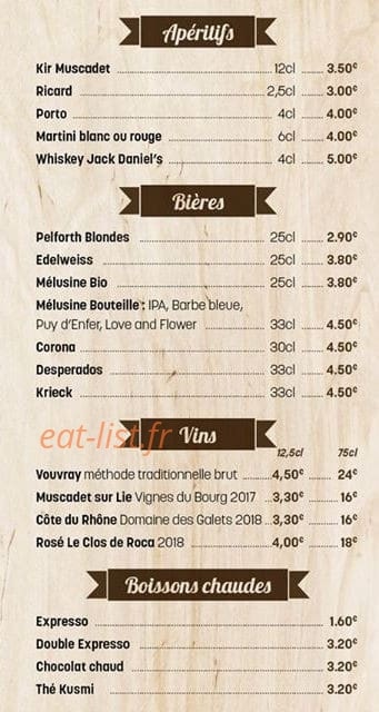 Café Vatel — carte page 6