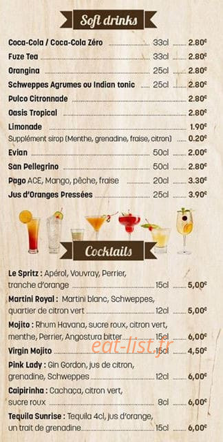 Café Vatel — carte page 5