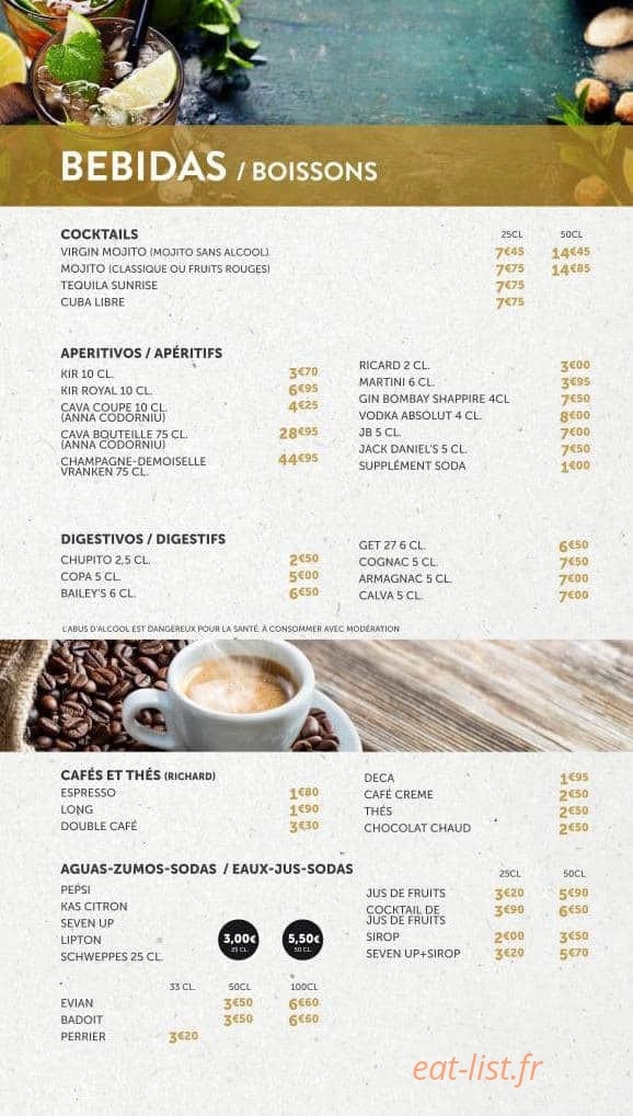 Cañas y Tapas — carte page 6