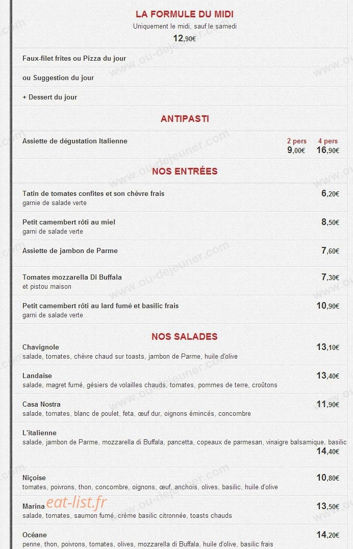 Casa Nostra — carte page 1