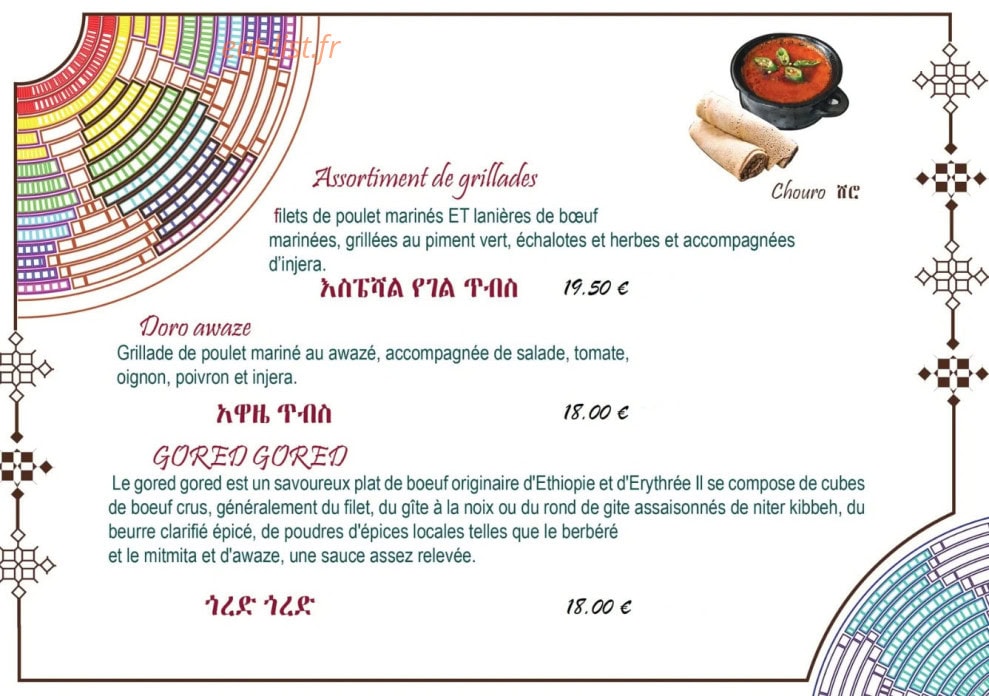 Chez fruta — carte page 5