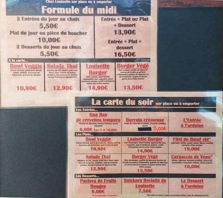 Chez Louisette — carte page 3