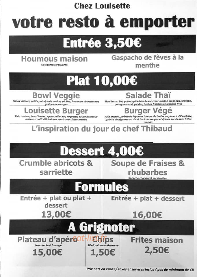 Chez Louisette — carte page 2