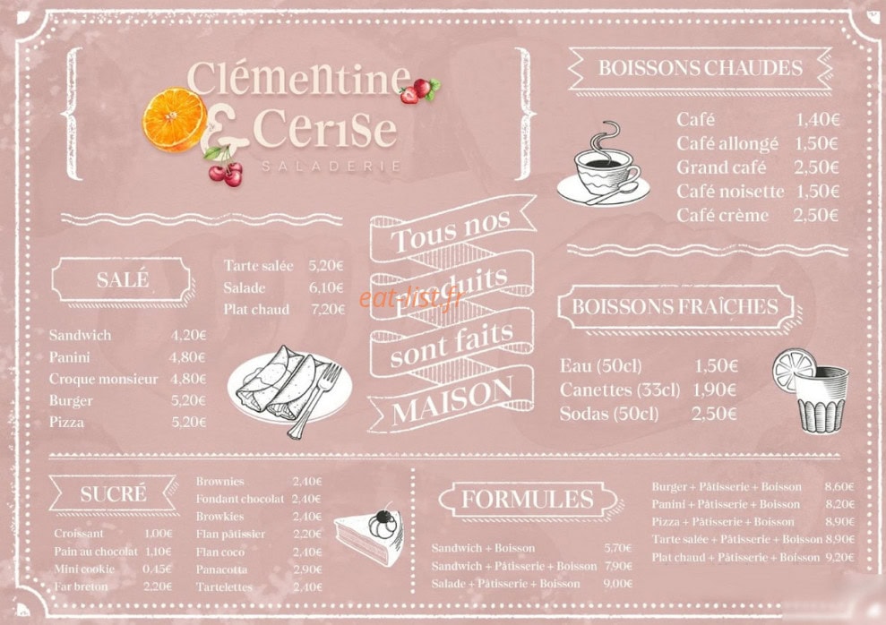 Clémentine & Cerise — carte page 1