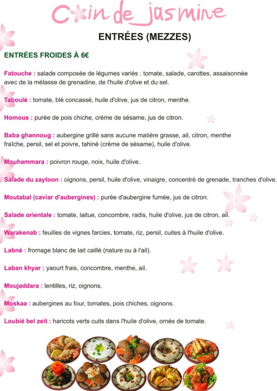 Coin De Jasmine — carte page 1