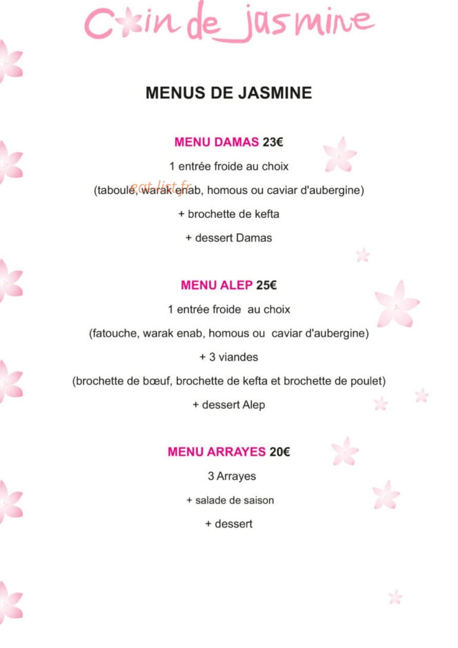 Coin De Jasmine — carte page 4