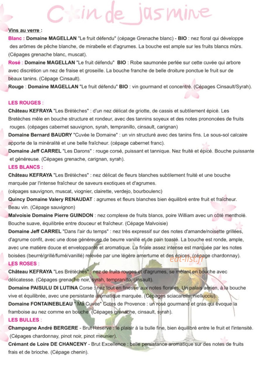 Coin De Jasmine — carte page 11