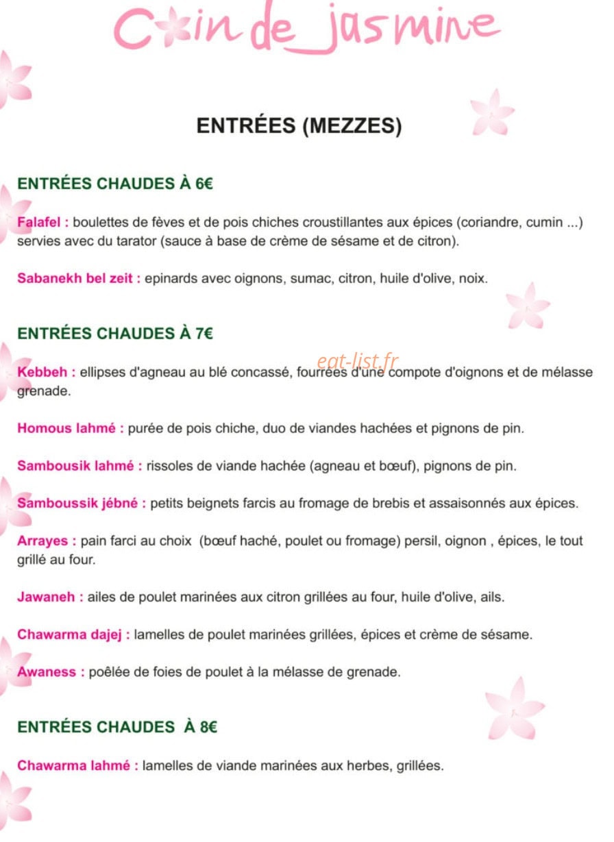 Coin De Jasmine — carte page 2