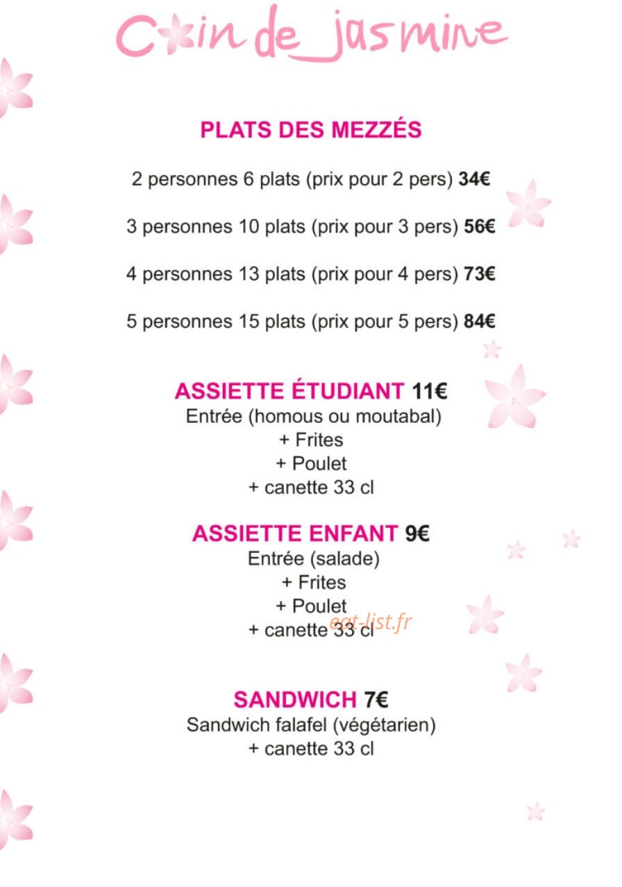 Coin De Jasmine — carte page 3