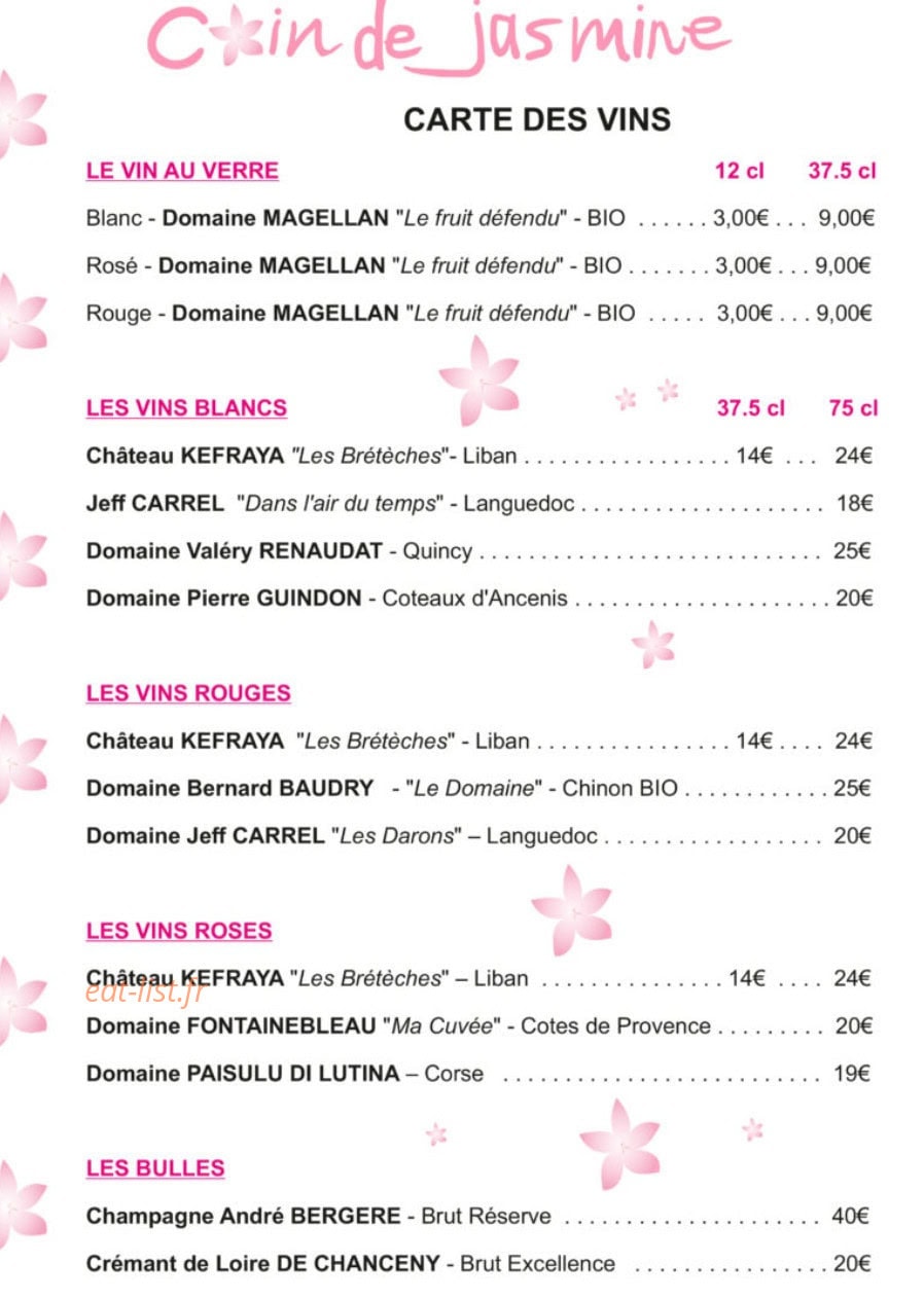 Coin De Jasmine — carte page 10