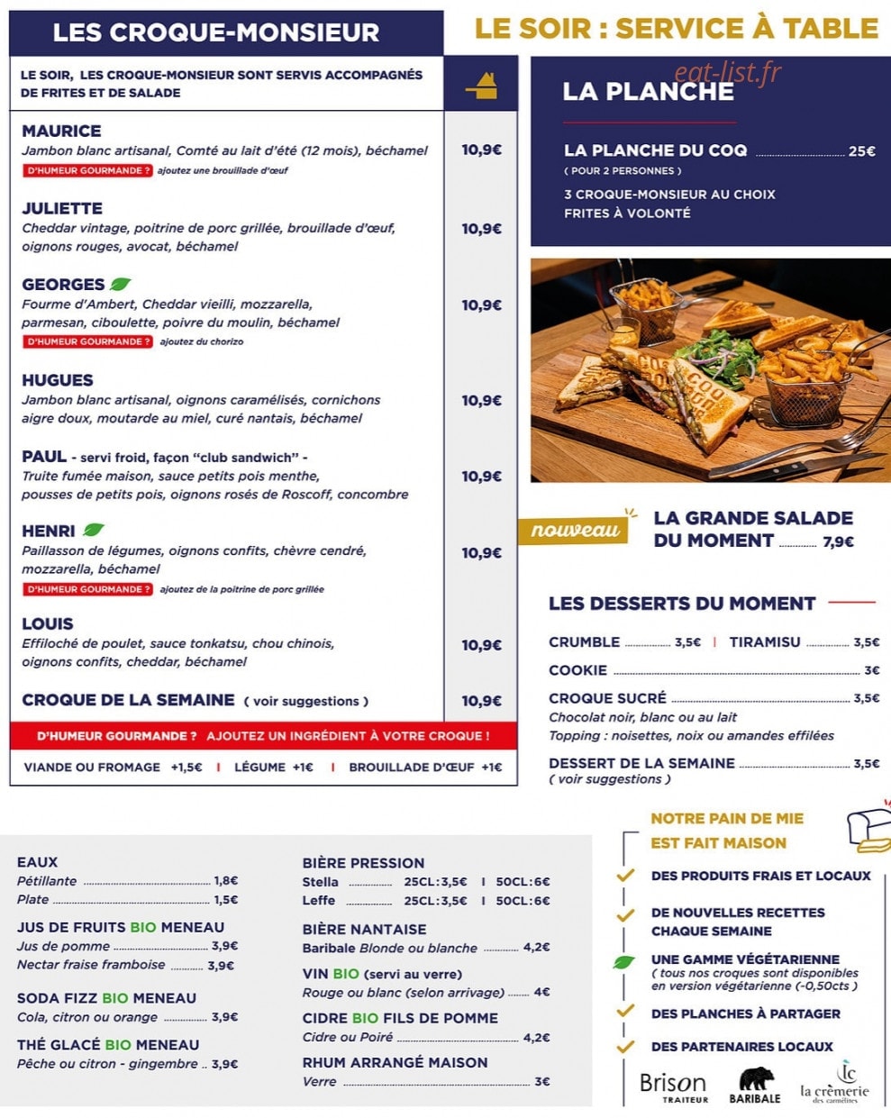 Coq Monsieur — carte page 2