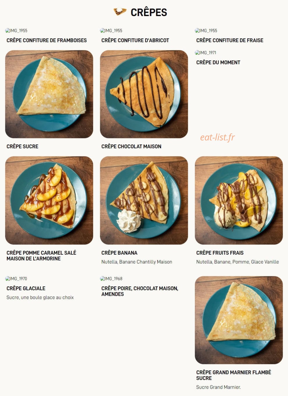 Crêp'eat — carte page 5