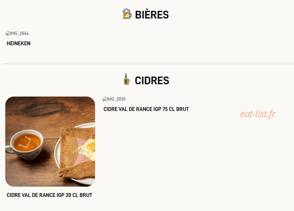 Crêp'eat — carte page 13