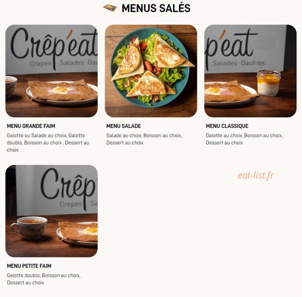 Crêp'eat — carte page 1