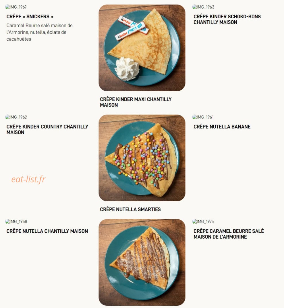 Crêp'eat — carte page 6