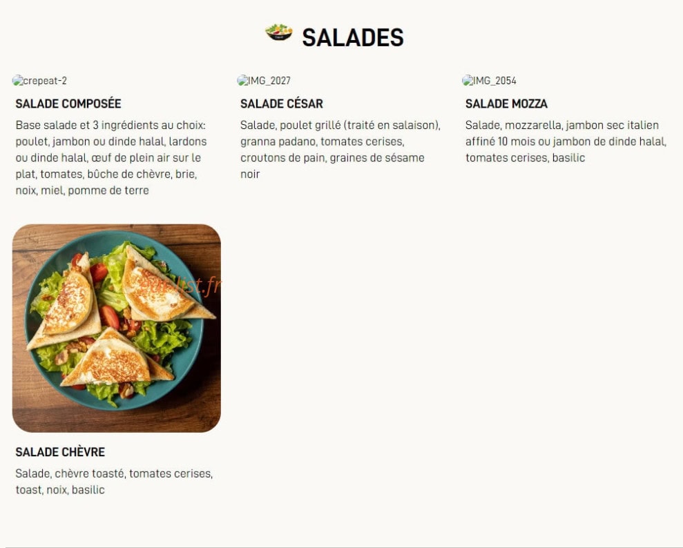 Crêp'eat — carte page 4