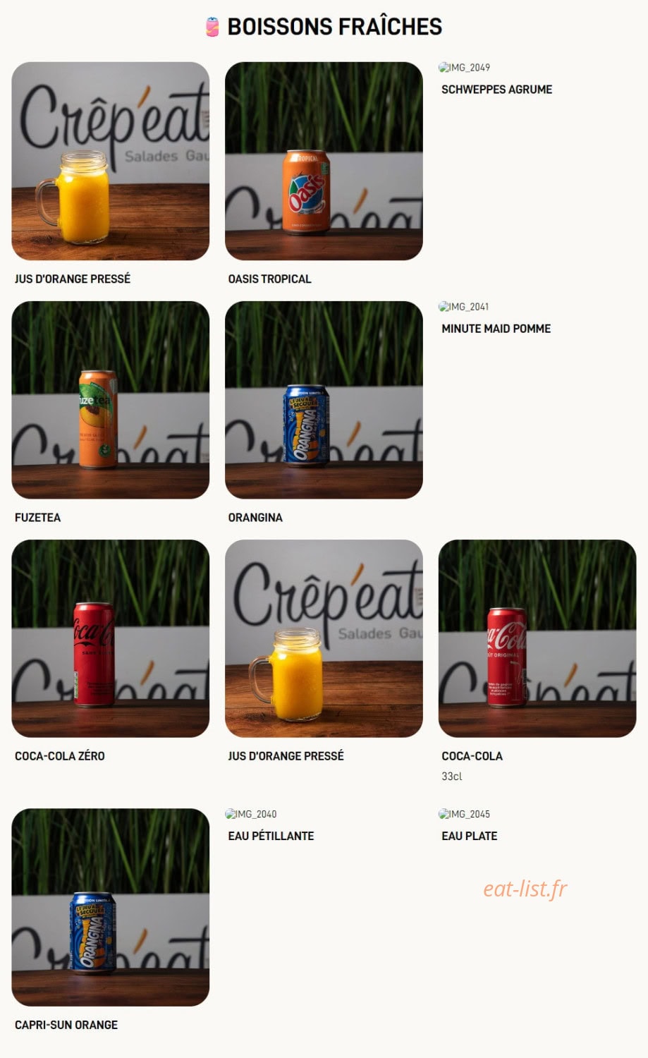 Crêp'eat — carte page 12