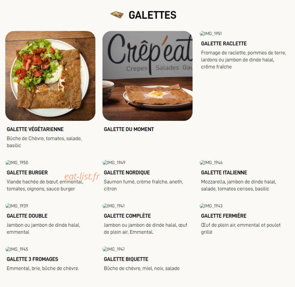Crêp'eat — carte page 3