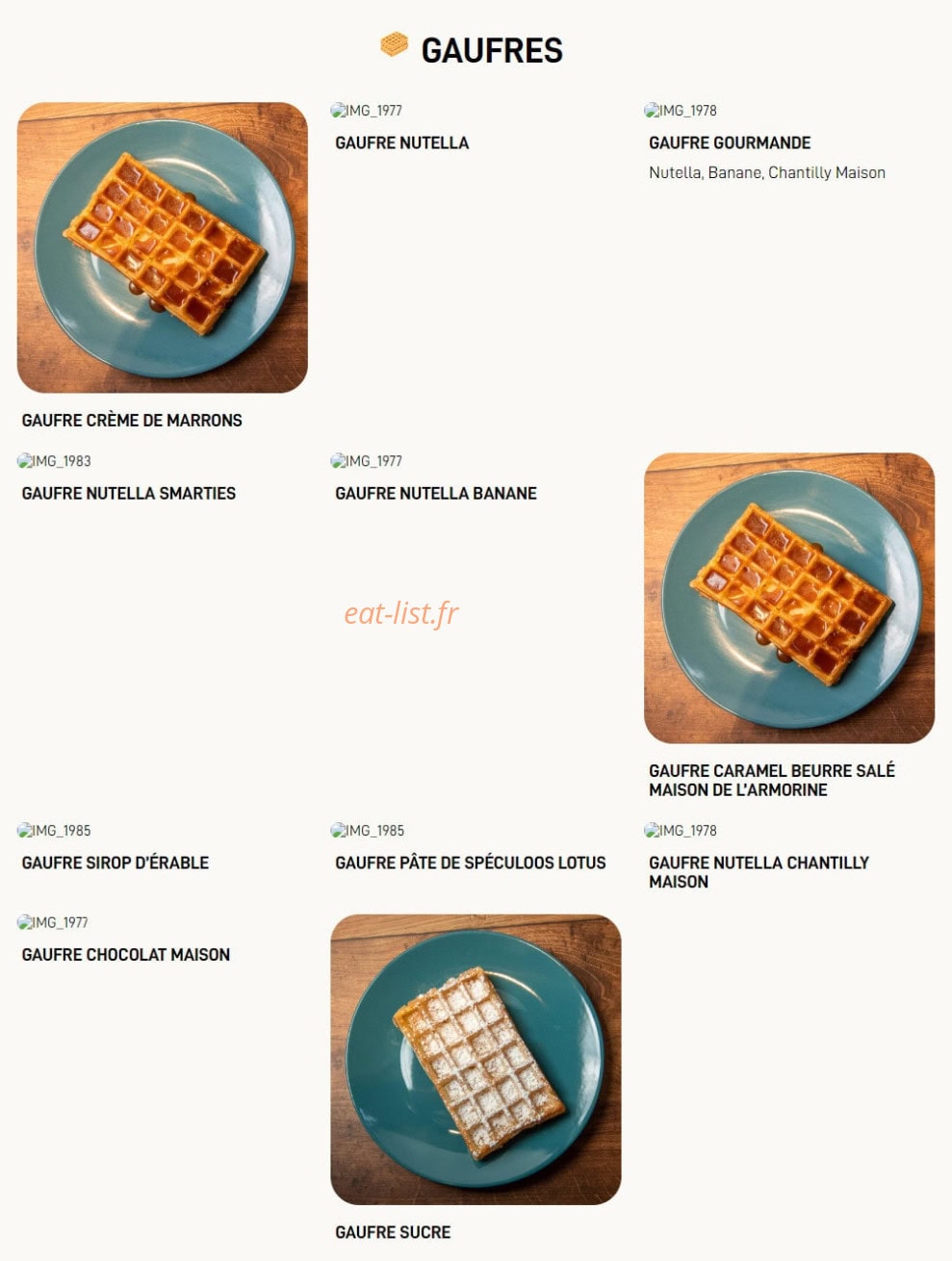 Crêp'eat — carte page 8