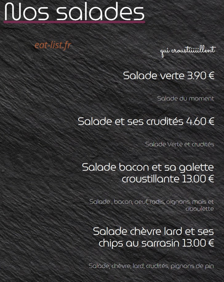 Crêperie Chez Les Ducs — carte page 5