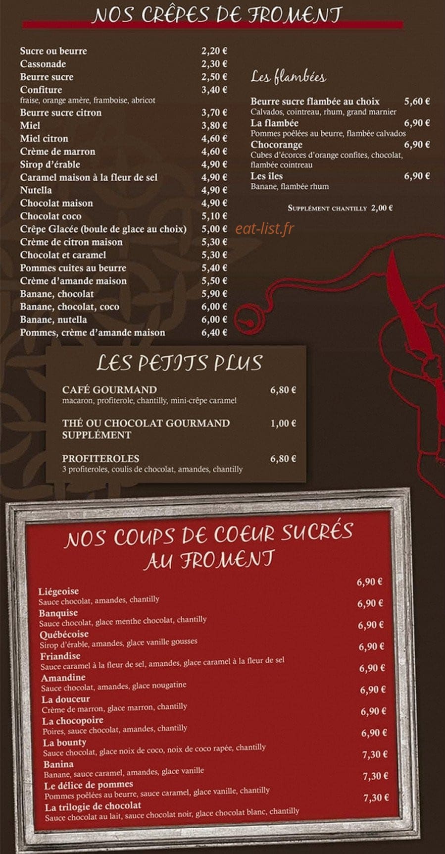 Crêperie du Bouffay — carte page 3