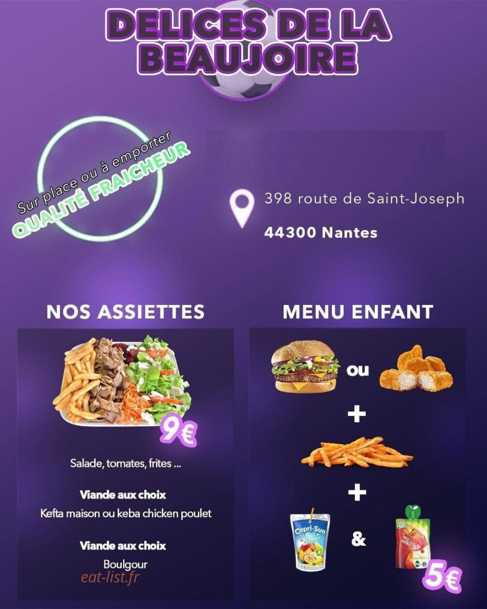 Délices de la beaujoire — carte page 1