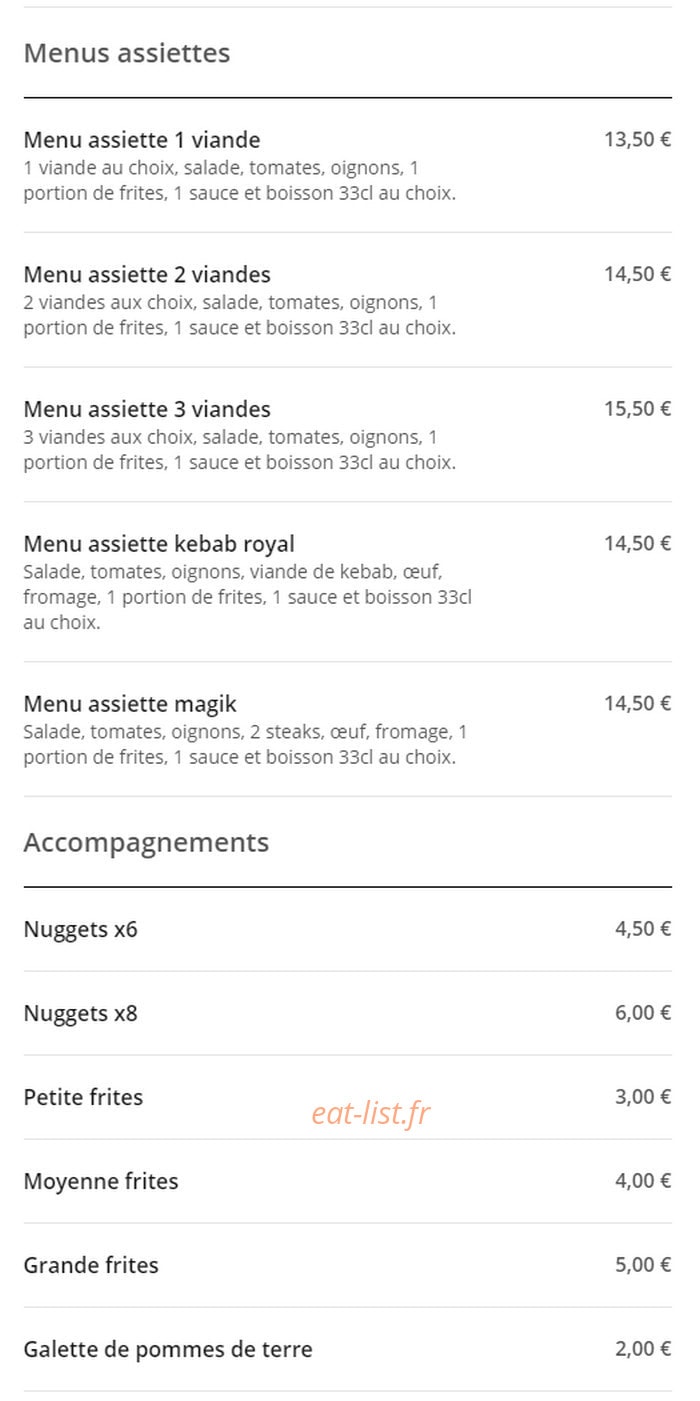 Djerba Kebab — carte page 5