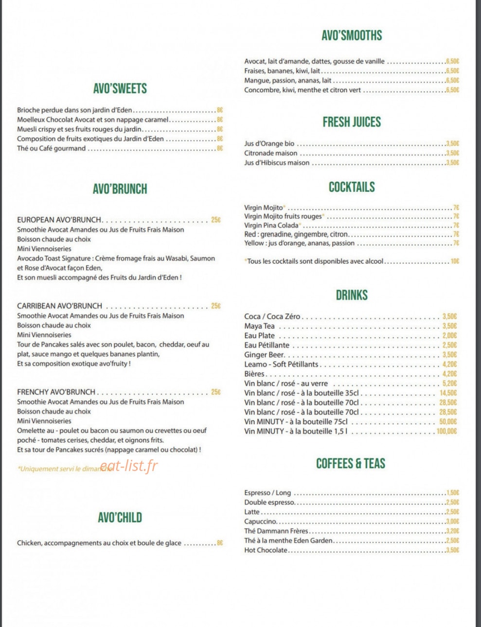 Eden Garden — carte page 3