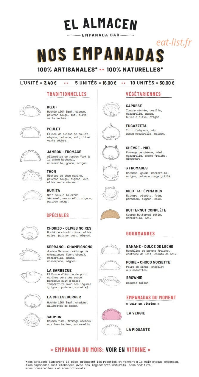 El Almacen — carte page 1