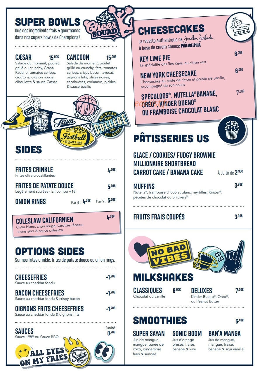 Factory & Co — carte page 3