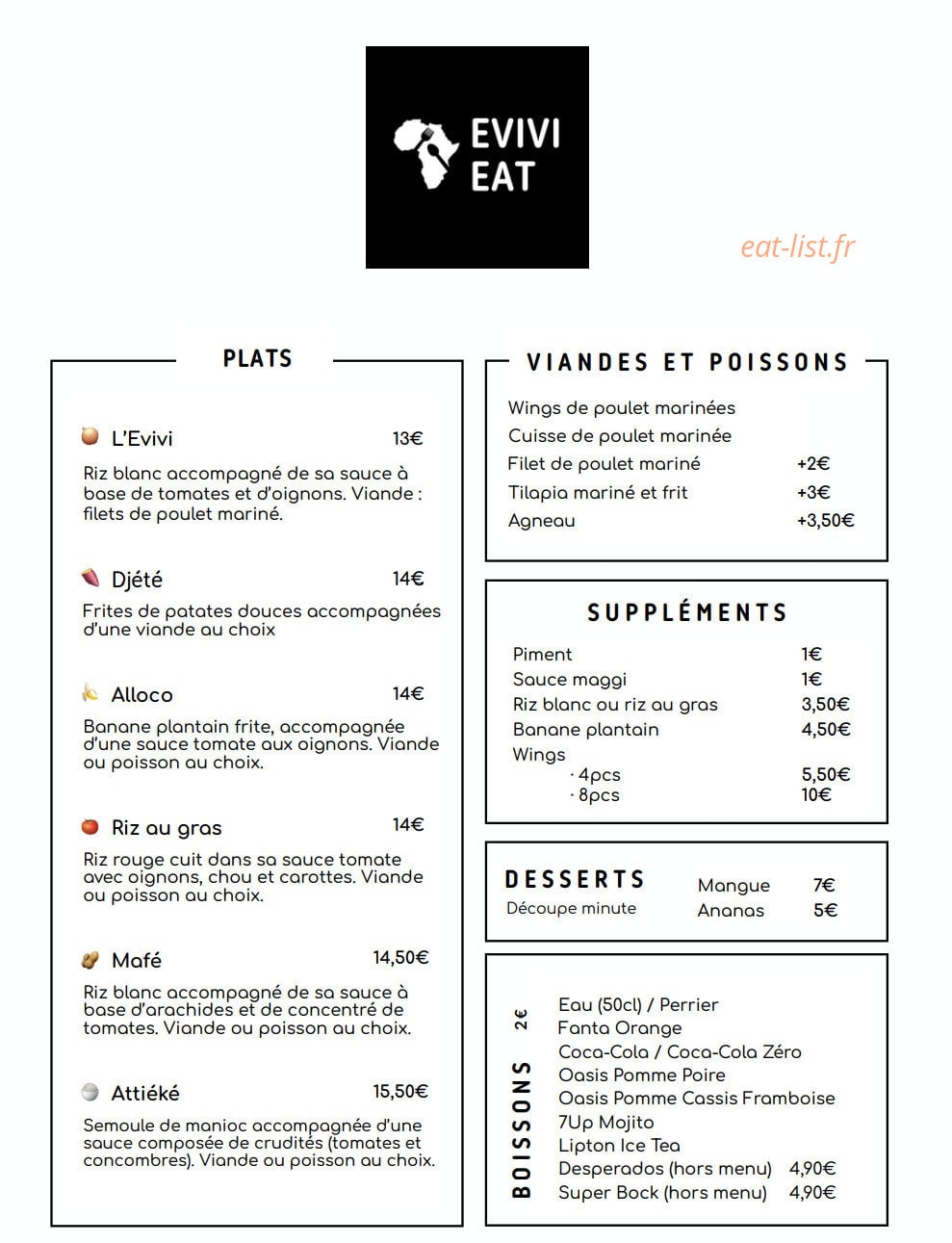 Food Labo — carte page 3