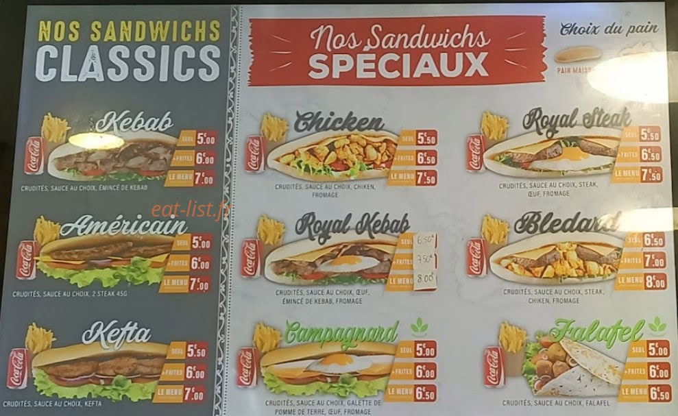 Frais Chaud — carte page 3
