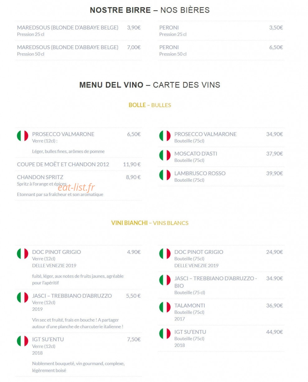 Giorgio Ristorante — carte page 9
