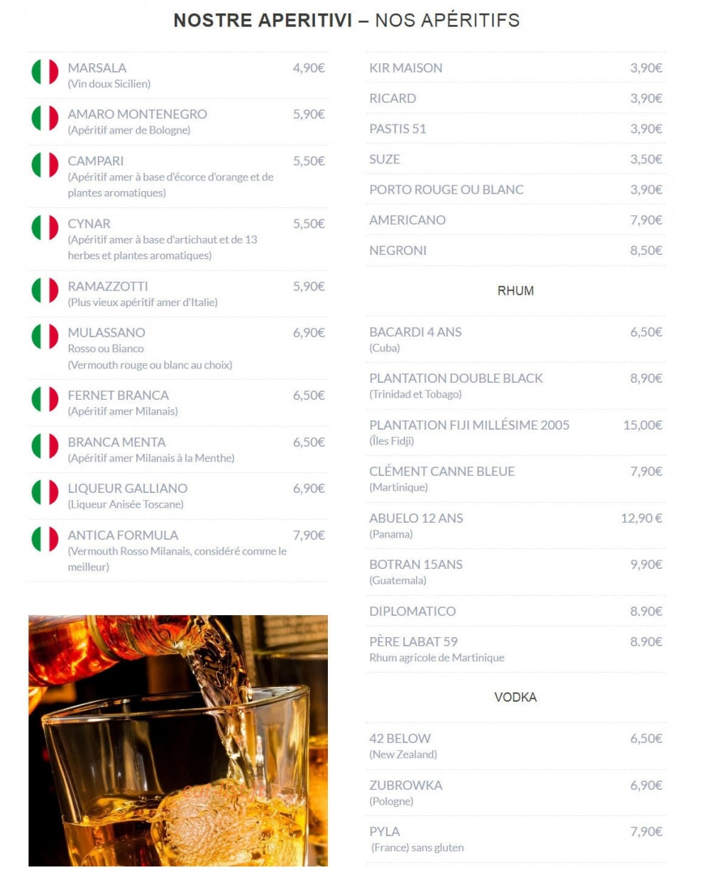 Giorgio Ristorante — carte page 7