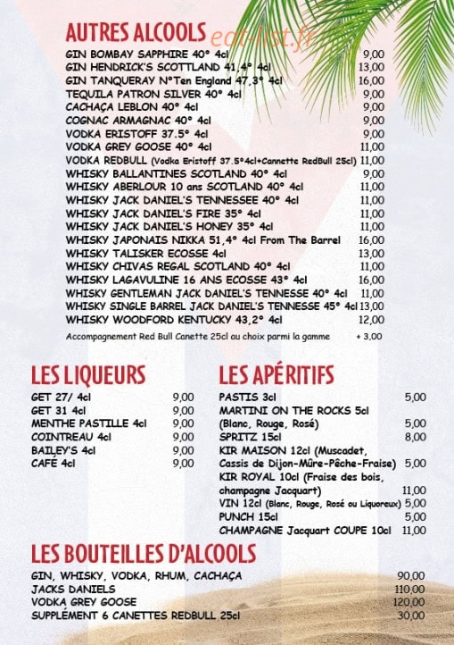 Havana Café — carte page 3