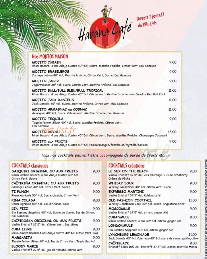 Havana Café — carte page 5