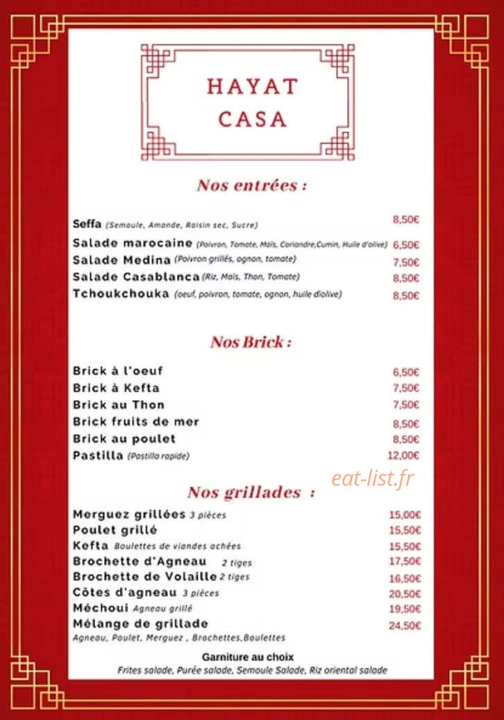 Hayat Casa — carte page 1